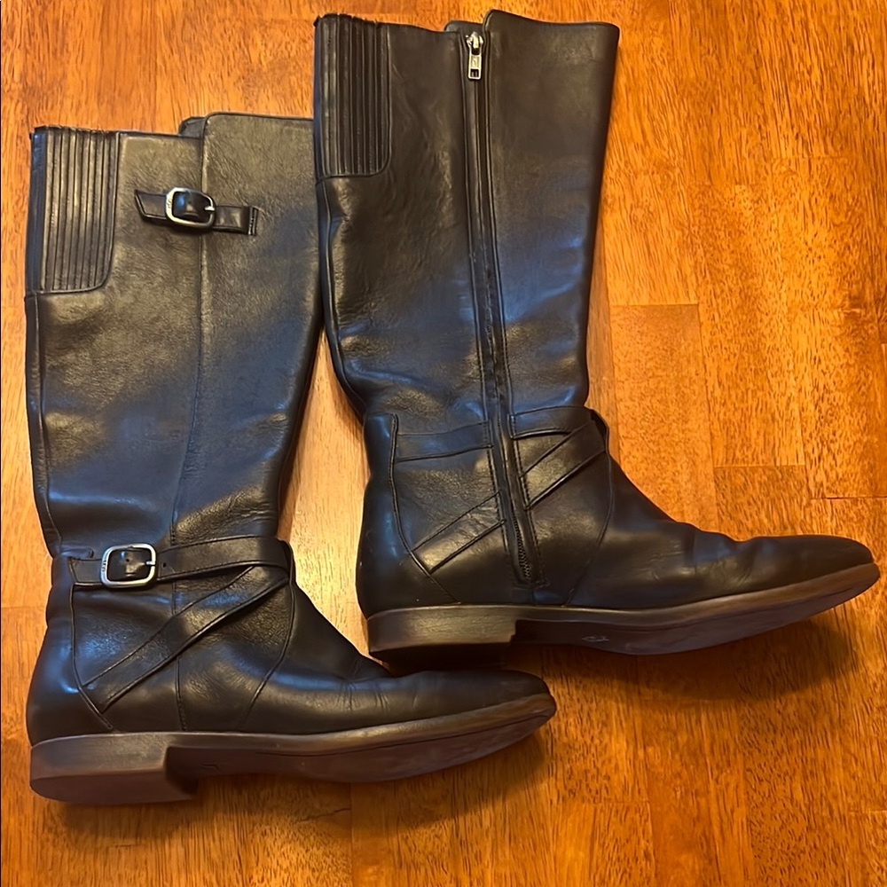 Black Leather Riding Boots